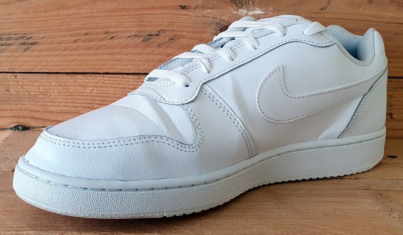 Nike Ebernon Low Leather Trainers UK7.5/US8.5/EU42 AQ1775-100 Triple White