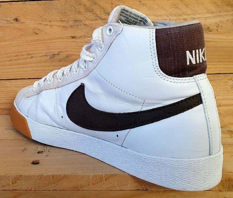 Nike Blazer Mid 73 Leather/Textile Trainers UK7/US8/EU41 310016-121 White/Brown