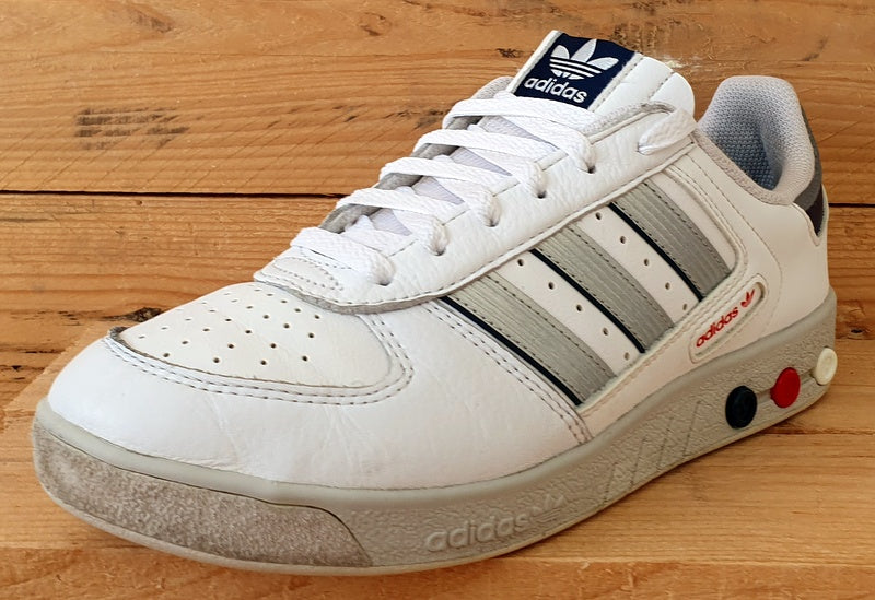 Adidas GS Court Low Leather Trainers UK8/US8.5/EU42 GZ4314 White/Grey/Silver