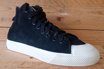 Adidas Nizza Mid Suede Trainers UK9/US9.5/EU43 EE5611 Black/White