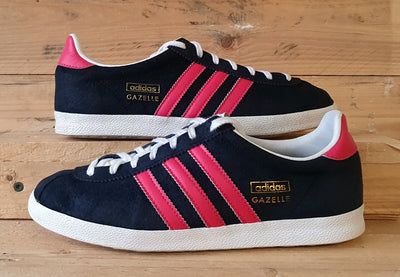 Adidas Gazelle Low Suede Trainers UK4.5/US6/EU37 Q20699 Navy/Pink/Cloud White