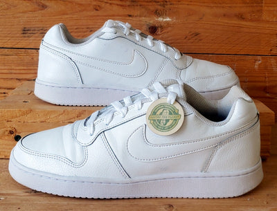 Nike Ebernon Low Leather Trainers UK7/US9.5/EU41 AQ1779-100 Triple White