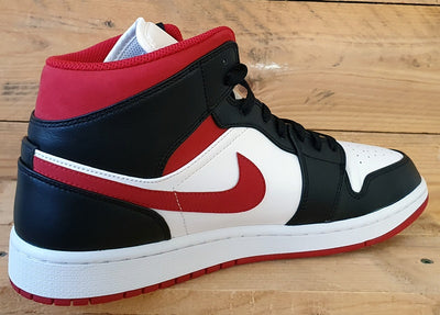 Nike Air Jordan 1 Mid Trainers UK10/US11/EU45 554724-122 Gym Red Black White