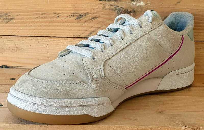 Adidas Continental 80 Low Suede Trainers UK7/US8.5/EU40.5 G27721 Grey Vivid Pink