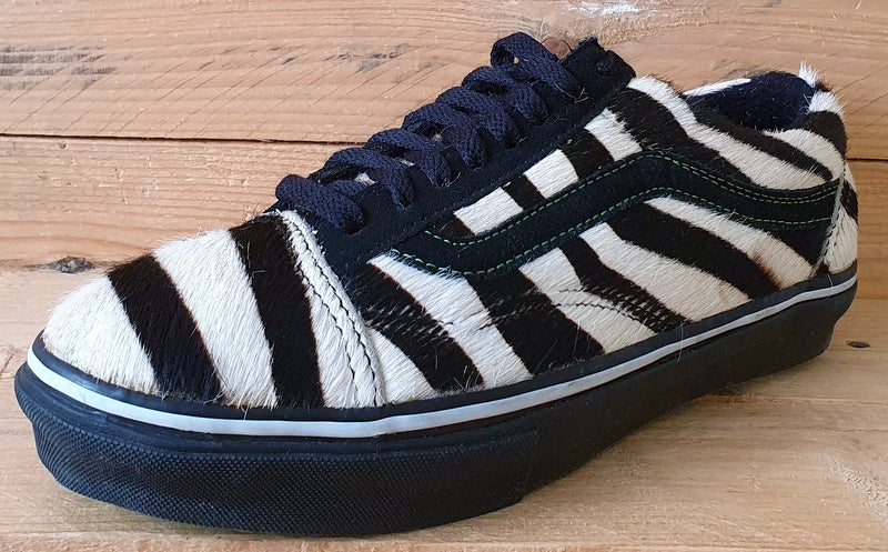 Vans Old Skool Low Zebra Fur Trainers TB4R Black/White/Green UK7/US8/EU40