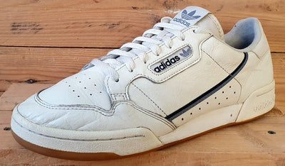 Adidas Continental 80 Low Leather Trainers UK11/US11.5/E46 EG3877 Cream/Gum Sole