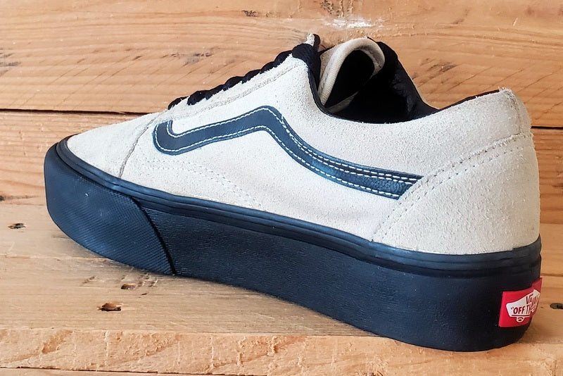 Vans Off The Wall Platform Low Suede Trainers UK6/US8.5/EU39 721454 Grey/Black