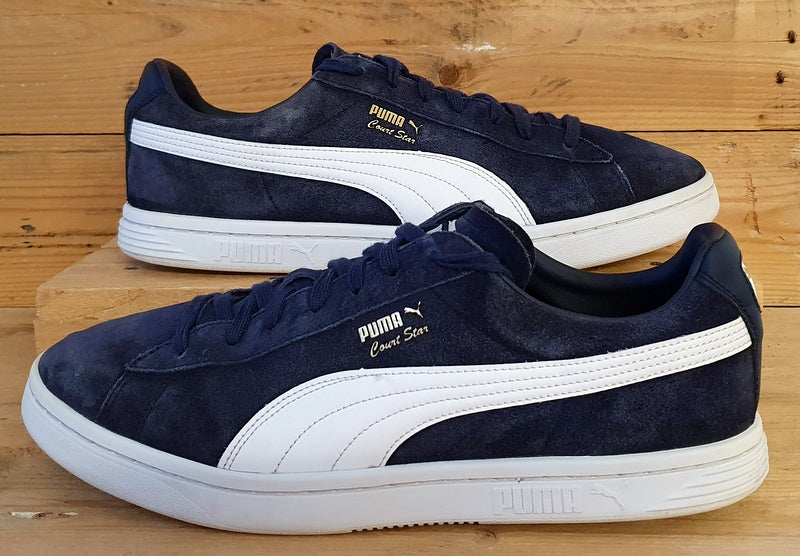 Puma Court Star Low Suede Trainers UK12/US13/EU47 366574-04 Navy/White