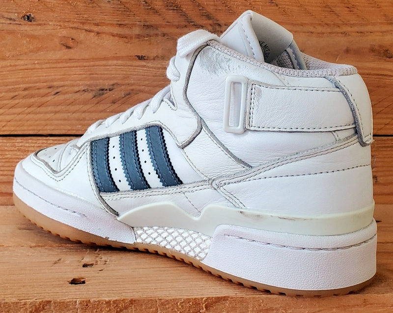 Adidas Forum Mid Leather Trainers UK5/US5.5/EU38 HQ6719 White/Grey/Gum