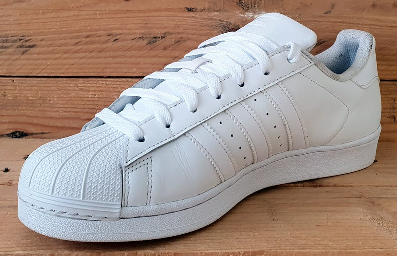 Adidas Superstar Foundation Leather Trainers UK8 US8.5 EU42 B27136 Triple White VintageTrainers