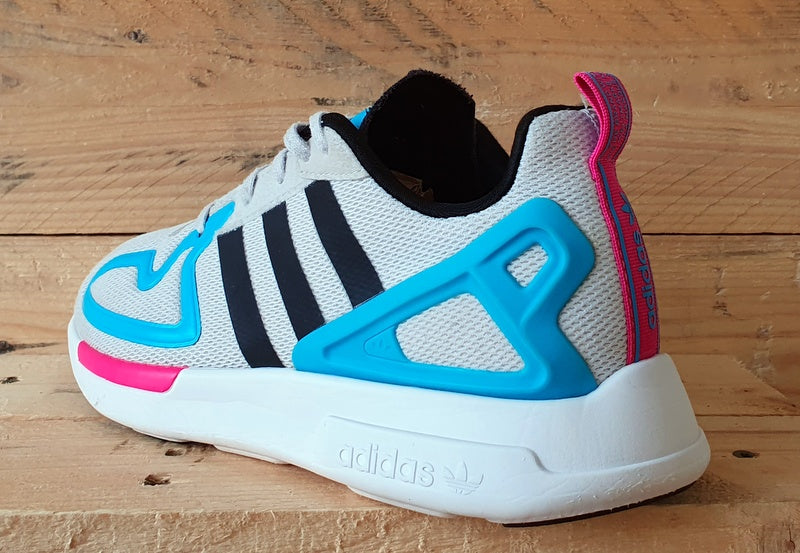 Adidas ZX 2K Flux Low Textile Trainers UK5.5/US6/EU38.5 FW1908 White/Blue/Pink