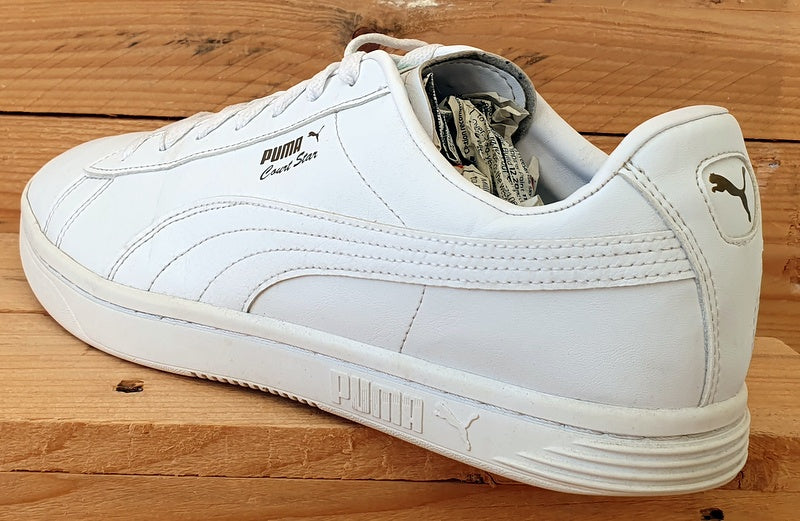 Puma Court Star Low Leather Trainers 384676-04 Triple White UK10/US11/EU44.5