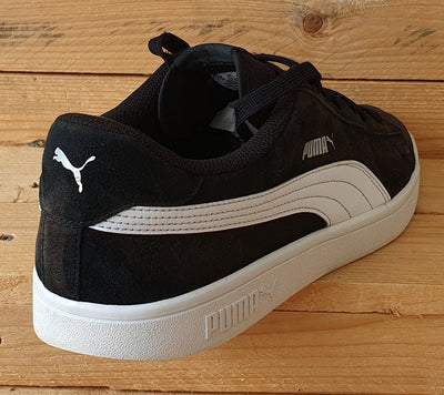 Puma Smash V2 Low Suede Trainers UK10/US11/EU44.5 364989-01 Black/White