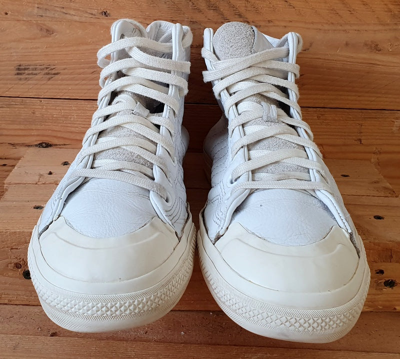 Adidas Nizza Mid Leather Trainers UK11/US11.5/EU46 FY0041 White/Cream