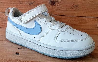 Nike Court Borough Low Leather Trainers UK13/US13.5C/E31.5 DV5457-103 White Blue