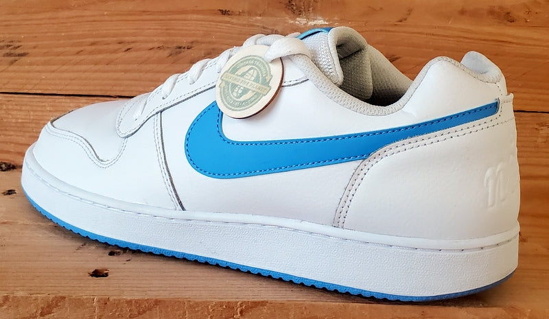 Nike Ebernon Low Leather Trainers UK9.5/US10.5/EU44.5 AQ1775-102 White/Blue