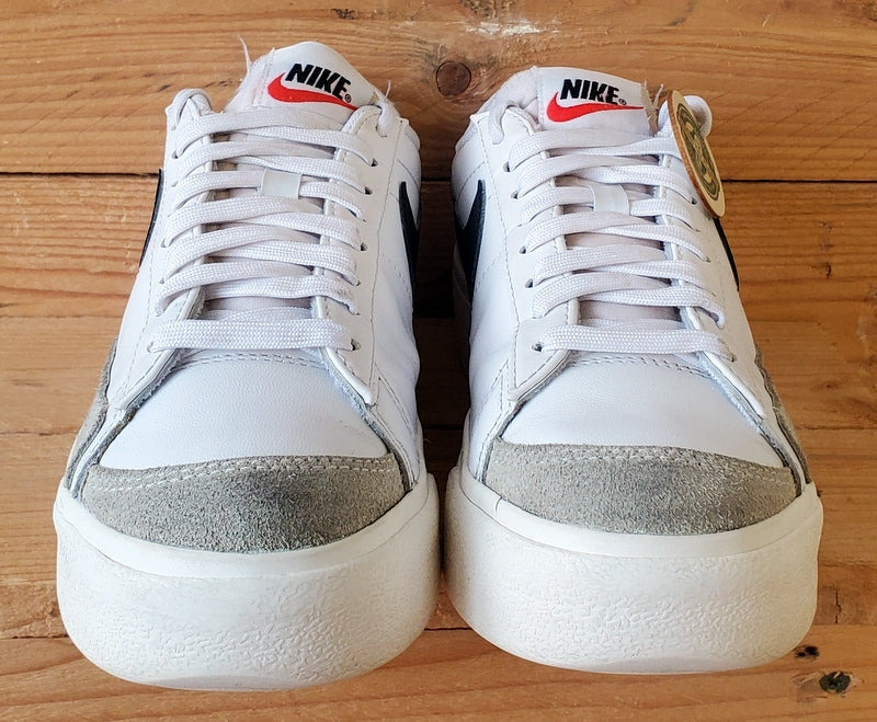 Nike Blazer Platform Low Leather Trainers UK4.5/EU7/EU38 DJ0292-101 White/Black