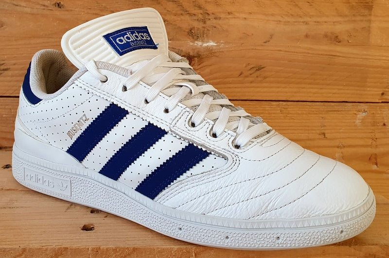 Adidas Busenitz Low Leather Trainers UK8/US8.5/E42 BY3971 White Collegiate Royal