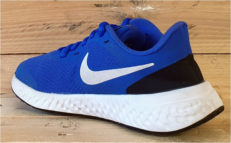 Nike Revolution 5 Textile Trainers UK3/US3.5Y/E35.5 BQ5671-401 Racer Blue/White