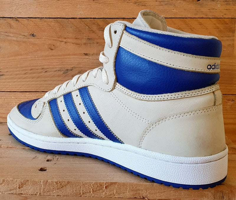 Adidas Top Ten RB Mid Leather Trainers UK10.5/US11/EU45 FZ6022 Cream/Royal Blue