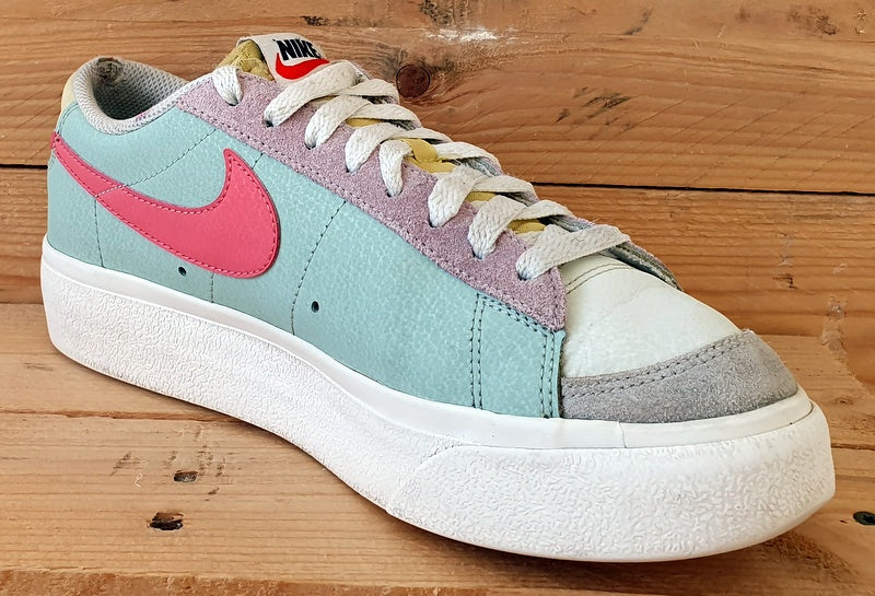 Nike Blazer Low Platform Trainers UK6/US8.5/EU40 DM9464-001 Sea Foam Pink Salt