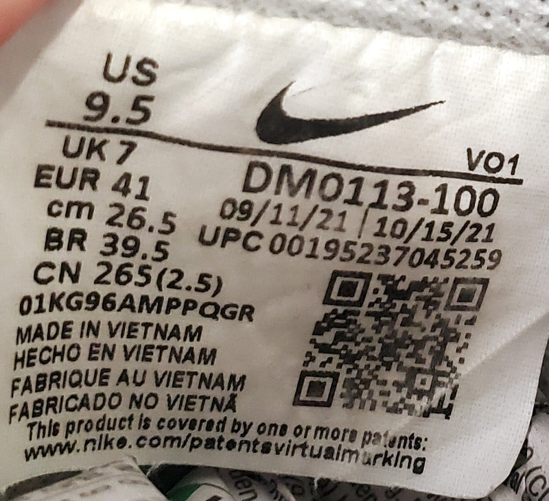 Nike Court Vision Alta Leather Trainers UK7/US9.5/EU41 DM0113-100 Triple White