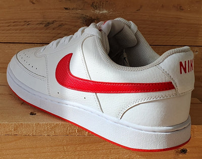 Nike Court Vision Low Leather Trainers UK10/US11/EU45 CD5463-102 White/Red