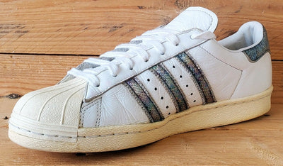 Adidas Superstar Low Leather Trainers UK8/US8.5/EU42 BZ0148 White/Iridescent
