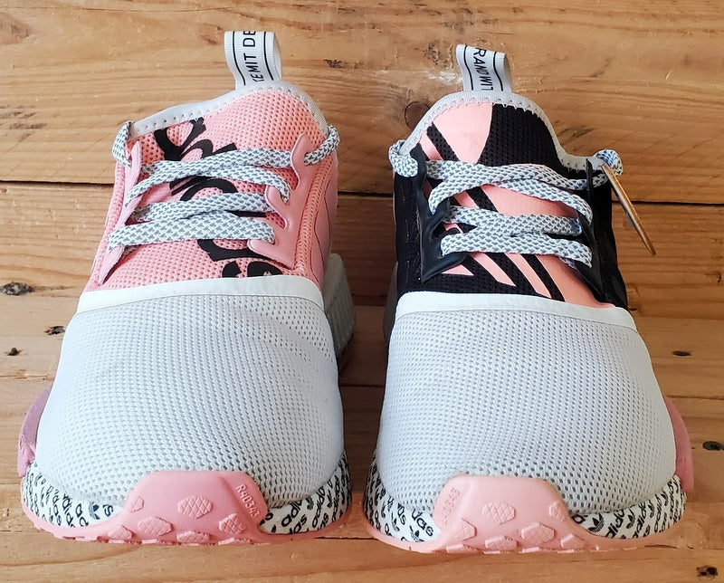 Adidas NMD R1 Low Textile Trainers UK5/US5.5/EU38 FV6991 White/Pink