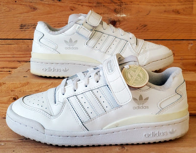 Adidas Forum Low Leather Trainers UK6/US6.5/EU39 FY7973 Triple White