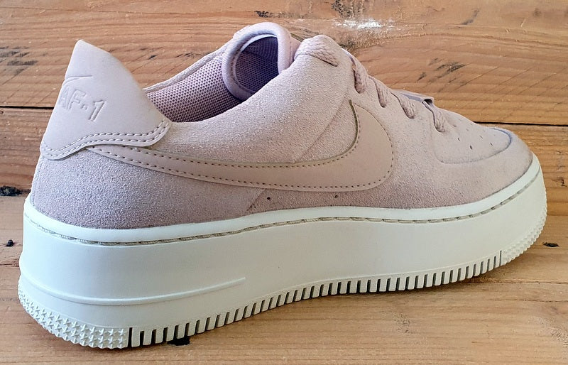 Nike Air Force 1 Sage Suede Trainers UK6/US8.5/EU40 AR5339-201 Particle Beige