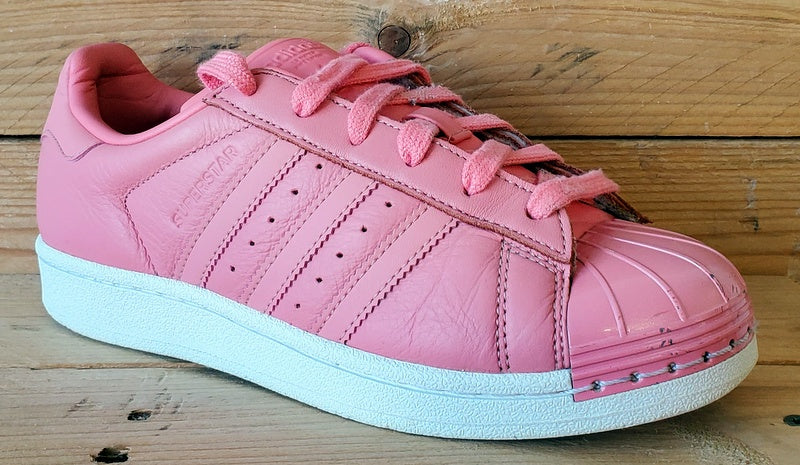 Adidas Superstar Low leather Trainers UK4/US5.5/EU36.5 BY9750 Pink/White