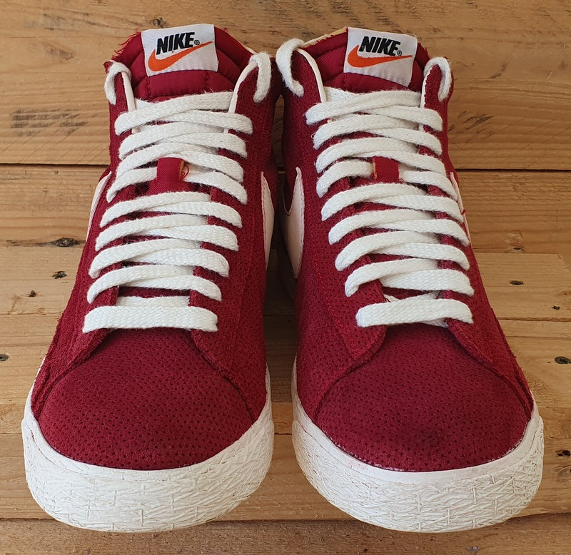 Nike Blazer Premium Mid Suede Trainers UK9 US10 EU44 538282 602 Noble Red VintageTrainers