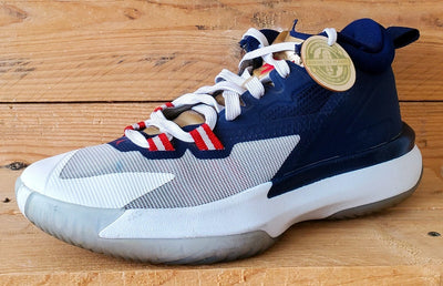 Nike Air Jordan Zion 1 Mid Textile Trainers UK6/US6.5/EU39 DA3131-401 Navy/White