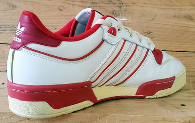 Adidas Rivalry 86 Low Leather Trainers UK9/US9.5/EU43 GZ2557 Core White/Red