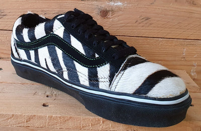 Vans Old Skool Low Zebra Fur Trainers TB4R Black/White/Green UK7/US8/EU40