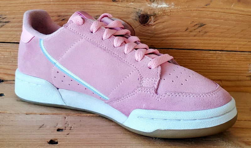 Adidas Continental 80 Low Suede Trainers UK4/US5.5/EU36.5 G27720 Pink/White/Gum