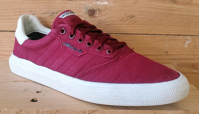 Adidas 3MC Low Canvas Trainers UK9/US9.5/EU43 DB3104 Bordeaux/White