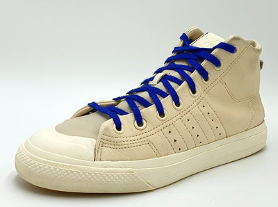 Adidas Nizza Hu Pharrell Mid Leather Trainers FX8010 Cream/Blue UK9/US9.5/E43