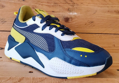 Puma RS-X Low Textile Trainers UK6/US7C/EU39 371626-02 Navy/White/Yellow