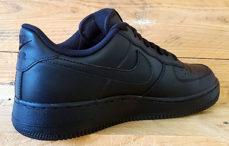 Nike Air Force 1 Low Leather Trainers UK8/US9/EU42.5 315122-001 Triple Black