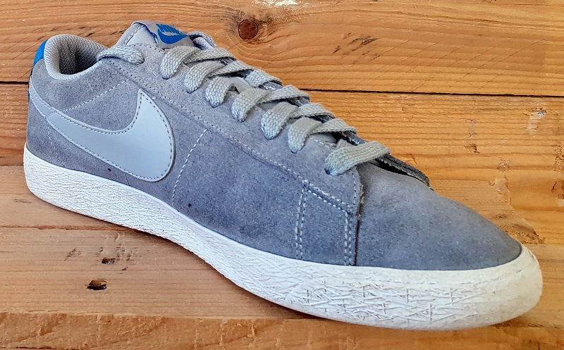 Nike Blazer Low Suede Trainers UK9/US10/EU44 371760-022 Grey/Blue/White