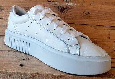 Adidas Super Sleek Low Leather Trainers UK5/US6.5/EU38 EF8858 White/Beige