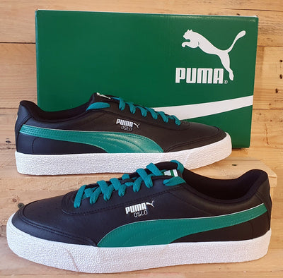 Puma Oslo Vulc Low Leather Trainers UK8.5/US9.5/EU42.5 374977-03 Black/Green