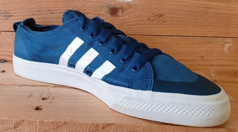 Adidas Nizza Low Canvas Trainers UK10/US10.5/EU44.5 D65866 Tribe Blue/White