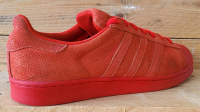 Adidas Superstar Low Suede Trainers UK9/US9.5/EU43 S79475 Triple Red