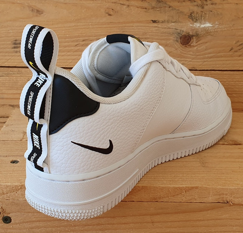 Nike Air Force 1 Utility Low Leather Trainers UK7/US8/E41 AJ7747-100 White/Black