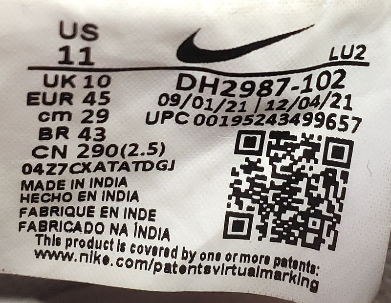 Nike Court Vision Low Leather Trainers UK10/US11/EU45 DH2987-102 Cream/Red