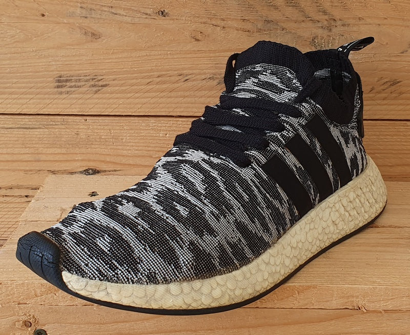 Adidas NMD R2 Future Harvest Low Primeknit Trainers UK10.5 US11 E45 BY9409 Black VintageTrainers