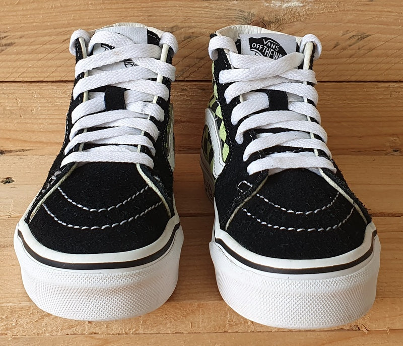 Vans BMX SK8 Hi Kids Trainers UK11/US11.5/EU28 500714 Chequered Black/Green